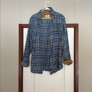 Legendary Whitetails Blue and Gray Plaid Shirt